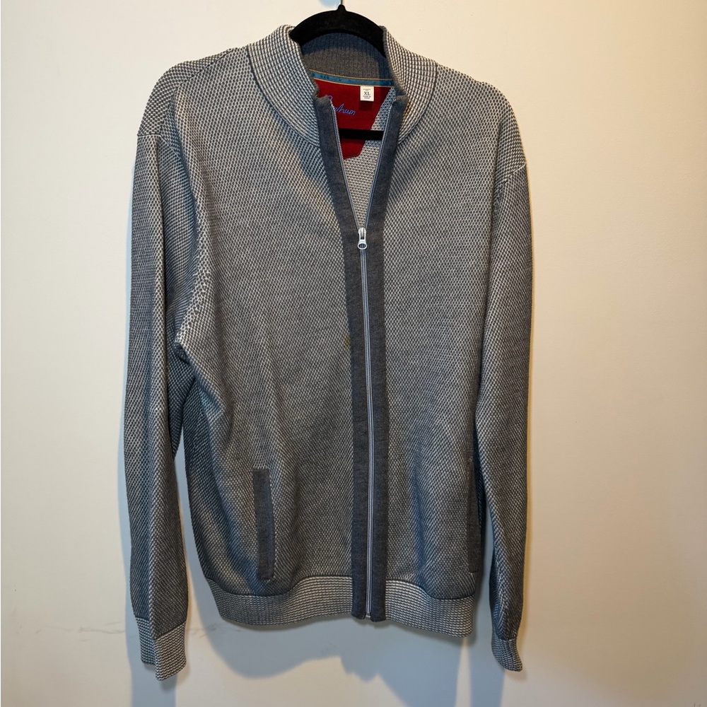 Robert Graham Charcoal Zip-Up Sweater